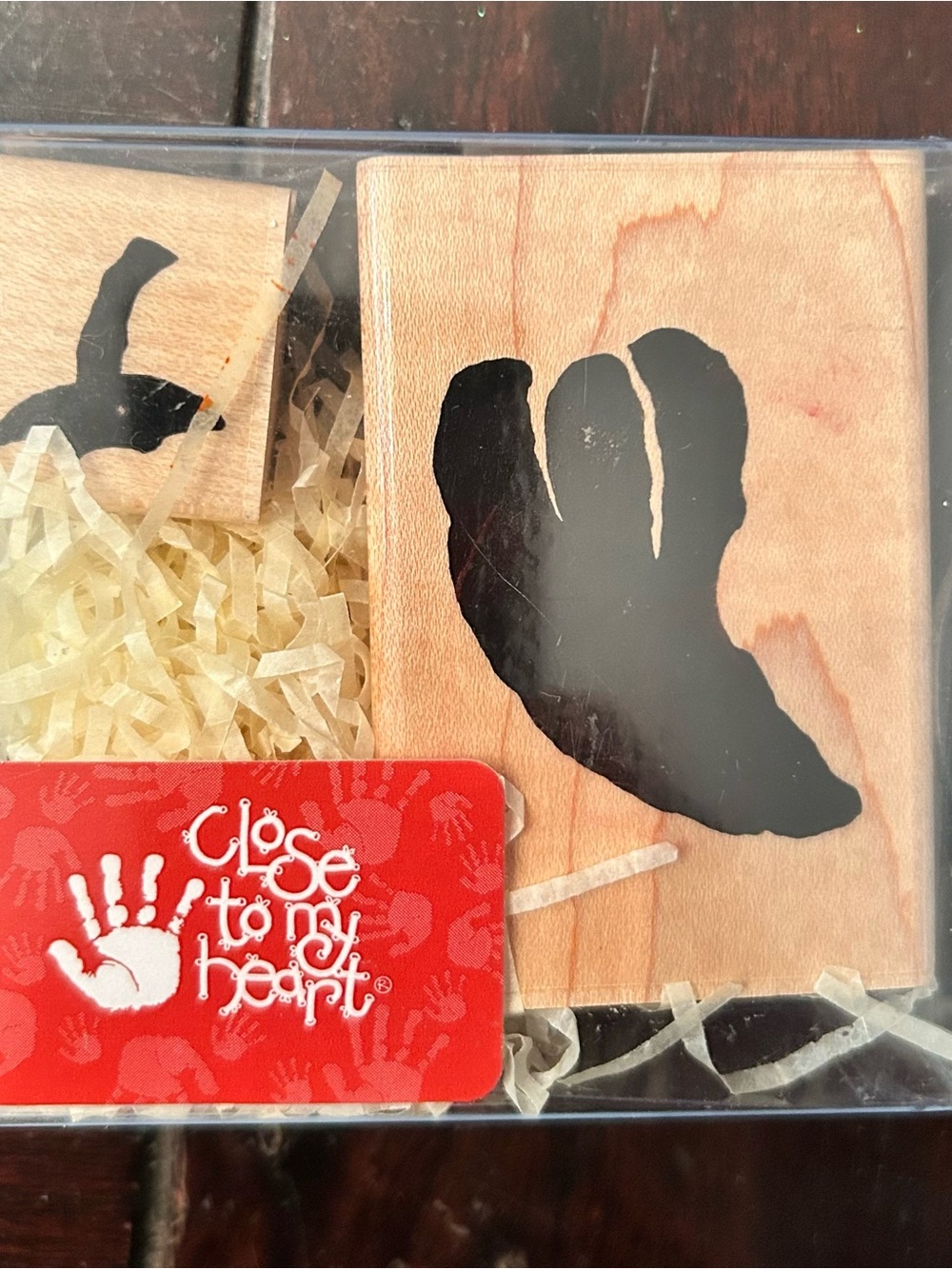 Close To My Heart Wood Bock Chili Pepper 2 Piece Rubber Stamp Set